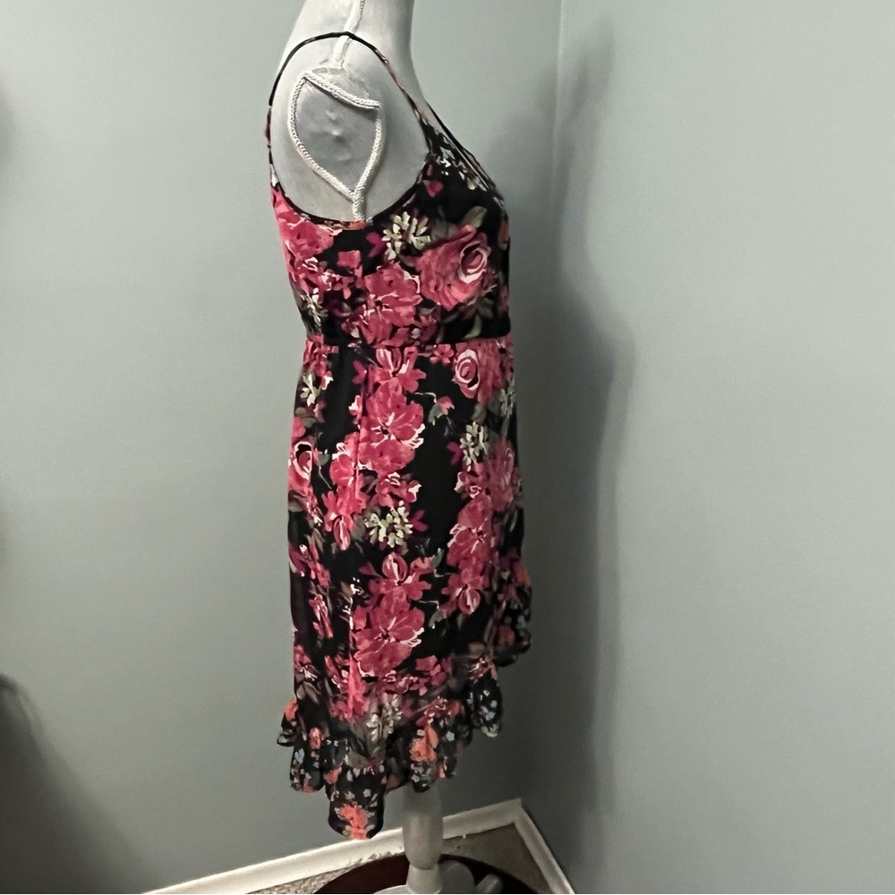 BAND OF GYPSIES Anthropology floral wrap dress sleeveless size small garden girl - Picture 8 of 11